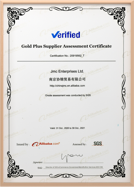 certificato di valutazione del fornitore gold plus