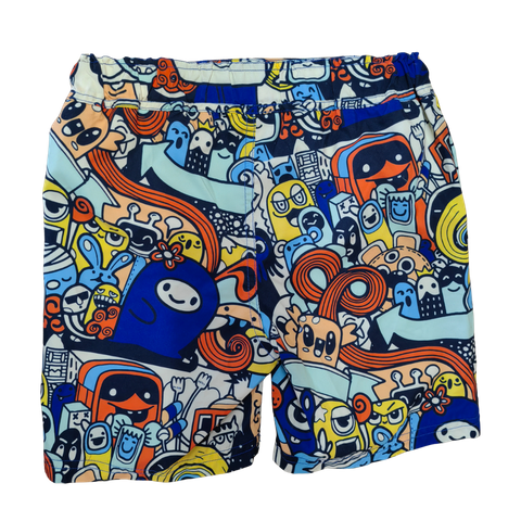 OEM Boys Multi-Character Doodle Badeshorts