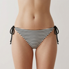 OEM Women scriptor nauticum Nigrum Stripe parte ligabis Certamen bikini Bottom
