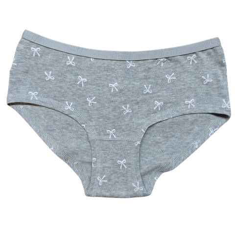 OEM கேர்ள்ஸ் சில்வர் ரிப்பன் கிளாசிக் வில் ப்ரீஃப்