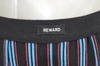 Seluar Boxer Hitam Lelaki OEM dengan Jalur Dicelup Benang Biru & Merah dan Pinggang Lembut (JMC11017)