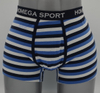 OEM mans-garinggekleurde gestreepte bokserbroek met Jacquard-logo-lyfband (JMC11018)