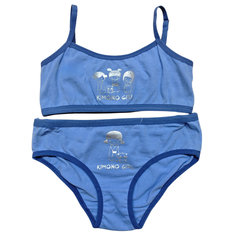 Bộ &aacute;o l&oacute;t v&agrave; quần l&oacute;t cotton m&agrave;u xanh d&agrave;nh cho nữ OEM