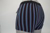Seluar Boxer Hitam Lelaki OEM dengan Jalur Dicelup Benang Biru & Merah dan Pinggang Lembut (JMC11017)