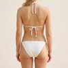 OEM Vroue se Wit Oog Tekstuur Driehoek Bikini Stel