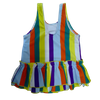 OEM Rainbow Striped Skirted Girls Swimsuit