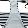 OEM Women scriptor nauticum Nigrum Stripe parte ligabis Certamen bikini Bottom