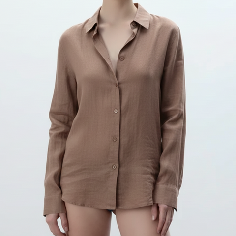 Naisten OEM-pitk&auml;hihainen 95/5 polystretch-loungevaatetoppi (JMC26003)