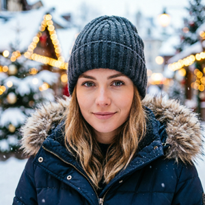 Gorro com nervuras melange de toque suave OEM